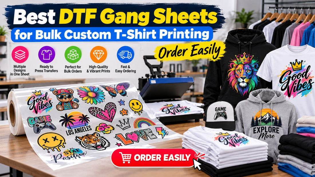 DTF Gang Sheets for Bulk Custom T-Shirt Printing